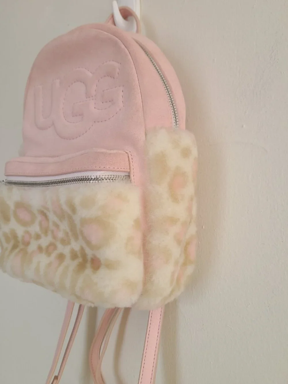 UGG Dannie II Mini Backpack Sheepskin Pink Opal Suede